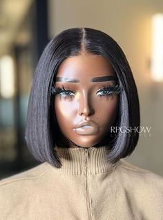 Short Middle Part Bob, Short Bob Middle Part, Short Middle Part, Bob Middle Part, 90s Hairstyles Short, Middle Part Bob, Color Natural Hair, Curly Lace Wig, U Part Wig