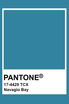 the pantone blue color is shown in this image, and it's also available for