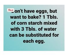 an egg is shown with the words don't have eggs, but want to bake?