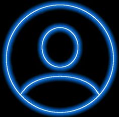 an image of a neon sign with the letter o in it's center on a black background