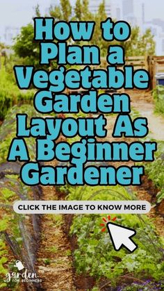 a garden with the words how to plan a vegetable garden layout as a beginner