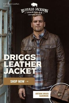 These vintage style brown leather jackets for men give any outfit a classic rugged aesthetic. Keep it classy and casual — the more you wear this jacket, the better it looks and feels. European Cowgirl, Cowgirl Princess, Burgundy Outfits, Rugged Aesthetic, Chris Fehn, Men's Leather Jackets, Fashion Infographic, Bald Men Style, Mens Leather Jacket