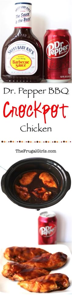 the crockpot chicken is ready to be cooked in the slow cooker and put on