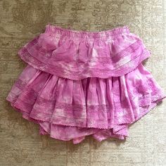 Very Cute Skirt By Loveshackfancy. Perfect Condition, Size Extra Small. Taking Offers! Pink Tiered Bohemian Bottoms, Tie Dye Tiered Skirt For Summer, Spring Tie-dye Tiered Skirt, Fancy Skirts, Tiered Mini Skirt, Ruffle Mini Skirt, Tie Dye Cotton, Cute Skirt, Sequin Mini Skirts