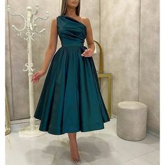 Silhouette:A-Line; Hemline / Train:Tea Length; Closure:Zipper UP; Built-In Bra:Yes; Embellishment:Slit,Pure Color; Fabric:Satin; Sleeve Length:Sleeveless; Tips:Professional dry cleaner only,Colors may vary slightly due to different monitor settings; Boning:Yes; Style:High Split; Occasion:Prom,Birthday; Neckline:One Shoulder; Front page:Cocktail Dresses; Listing Date:07/09/2022; Bust:; Hips:; Hollow to Floor:; Waist:; Features:Fall Wedding Guest Formal Midi Dress Classy, Outstanding Outfits, High Split Dress, Split Prom Dresses, Cheap Cocktail Dresses, Cocktail Dresses Online, A Line Cocktail Dress, Dinner Dress Classy, Fall Wedding Guest