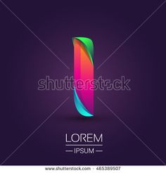 the letter j logo with colorful lines and shapes on dark background, suitable for any type of