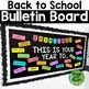 this is an advertisement for bulletin boards with the words back to school bulletin board written on it