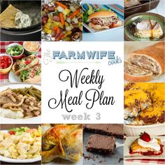 the weekly meal plan week 3 is full of delicious, healthy meals and desserts