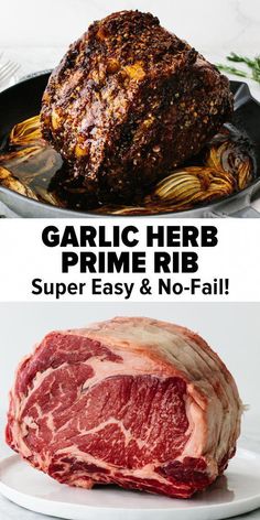 an image of garlic herb prime rib steak