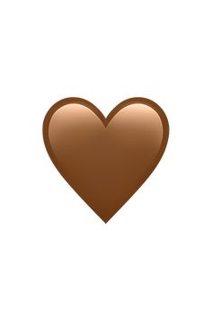 a brown heart shaped object on a white background