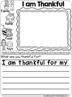 i am thanksgiving printable worksheet for kids to practice their handwriting and writing skills