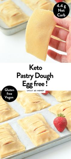 keto pastry dough egg free on a baking sheet