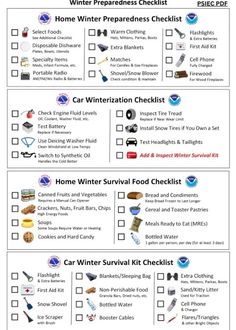 Prepare for winter storms with a straightforward checklist. Learn how to stay informed, gather emergency supplies, and prepare your home to stay warm and safe during the winter. Don’t let the cold catch you off guard. PDF Title Winter Storm Preparedness Checklist Language English Pages 1 File Size 0.1 MB Format PDF Source weather.gov Price... Bullet Journal Contents, Power Out, Emergency Prepping