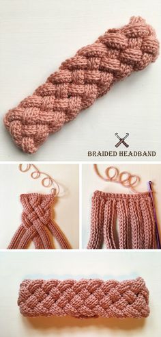 crochet braided headband with instructions to make it