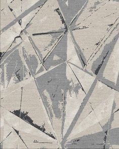 an abstract rug with grey and white designs on the ground, in shades of gray