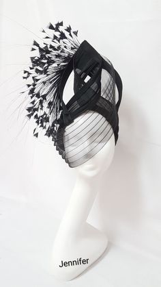 Black Turban, Mad Hat, Ascot Hats, Mannequin Head, Elegant Hats, Kentucky Derby Hats, Unique Hats