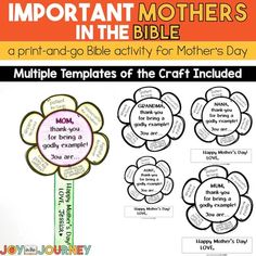 mothers in the bible printables for mother's day