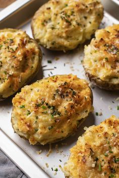 baked potato cakes on a baking sheet ready to be eaten