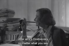 an old woman sitting in front of a desk with papers on it and a quote from the movie after all it's dosoteively, no matter what you say