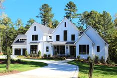 a large white house with lots of windows