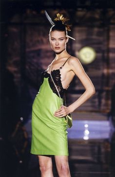 Shalom Harlow Versace, Versace Atelier, Abed Mahfouz, 90s Runway, Original Supermodels