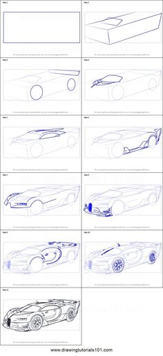 how to draw cars step by step