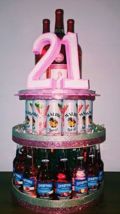 21st birthday ideas 21st Birthday Ideas, Beer Birthday Party, Alcohol Cake, 21st Birthday Gifts, Wild Berry, Birthday Ideas