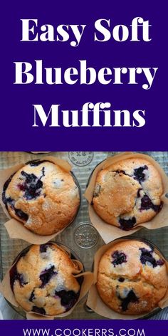 easy soft blueberry muffins in the pan