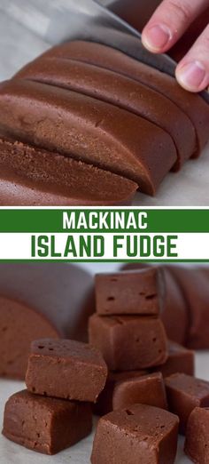 chocolate fudge made with mackinnac island fudge