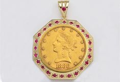 Coin Frame, Gold Coin Jewelry, Treasure Coin, Canoga Park, Man Made Diamonds, Gold Coin, Coin Jewelry, Jewelry Design Necklace, Yellow Gold Pendants