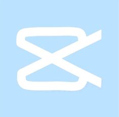 the letter s is made up of two white lines on a light blue background with an arrow in the middle