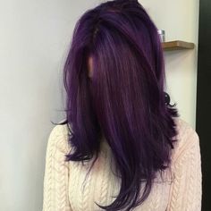 Long Purple Hair, Short Purple Hair, Dark Purple Hair, Hair Dyed, Hair Tint, Violet Hair, Hair Color Purple, Dye My Hair, Hair Dye Colors