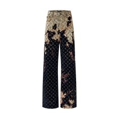 LOUIS VUITTON® - Monogram Denim Pants - Multico Revealing Outfit Casual, Statement Clothing Pieces, Lv Jeans, Louis Vuitton Pants, Fur Pants, Louis Vuitton Clothes, Louis Vuitton Jeans, Colored Pants Outfits, Vuitton Outfit