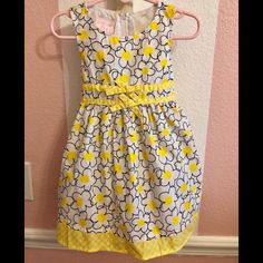 Sophie Fae Girls Dress. Never Worn! Size 24 Months. Has Liner Under Dress, As Well As Bloomers. Adorable!! Playful Yellow Dress For Dress-up, Fitted Yellow Playful Dress, Fun Yellow Cotton Dress, Fun Yellow Sleeveless Dress, Fitted Yellow Dress For Playtime, Yellow Cotton Dress For Dress-up, Yellow Cotton Dress For Dress-up Occasions, Playful Yellow Cotton Dress, Month Colors