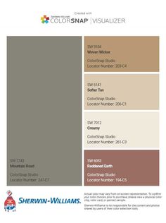 the color scheme for sherylin - williams's paint swatches is shown