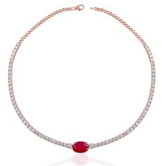 Natural Ruby H/SI Diamond Choker Necklace 14k Rose Gold July Birthstone 11.72Tcw Ruby Choker Necklace, Ruby Choker, Gold Diamond Choker, Gemstone Choker Necklace, Gemstone Wedding, Diamond Choker Necklace, Gemstone Choker, Ruby Wedding, Diamond Choker