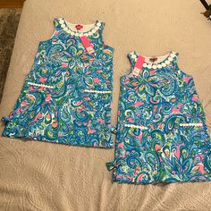 Nwt. Smoke Free Home. Blue Fitted Dress For Sleepover, Cute Blue Dress For Sleepover, Knit Shift Dress, Lilly Pulitzer Dress, Casual Girl, Kids' Dresses, Lilly Pulitzer, Shift Dress, Colorful Dresses