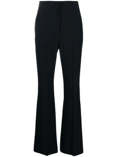 Alexander McQueen mid-rise Bootcut Crepe Trousers | Black | FARFETCH Uzun Boy, Crepe Trousers, Wardrobe Edit, Bootcut Pants, Bell Bottom Pants, Fashion Attire, Flare Trousers, Exclusive Fashion, High End Fashion