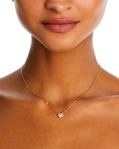 Bloomingdale's Fine Collection Diamond Emerald Cut Halo Pendant Necklace in 14K Yellow Gold, 0.60 ct. t.w. Emerald Cut Halo, Halo Pendant, Bezel Set Diamond, Buying Diamonds, Emerald Cut Diamonds, Emerald Cut, Black Diamond, Diamond Cuts, Halo