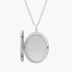 A touch of vintage style, this oval locket is crafted from sterling silver and features a floral motif. The perfect keepsake, this locket is strung on a matching cable 30 inch chain necklace. Engrave the back for a personalized touch. Oval Locket, Blue Nile, Floral Motif, Locket, Vintage Style, Chain Necklace, Cable, Vintage Fashion, Diamonds