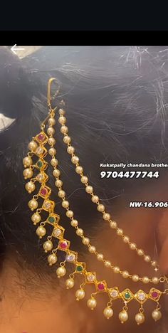 Chepasavarallu Gold, Gold Stone Necklace, Maggam Work Blouses, Maggam Work Blouse Designs, Maggam Work, Gold Necklace Set, Blouse Work Designs