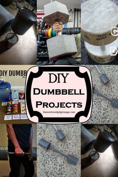 diy dumbbell projects for the home or office with lots of pictures and instructions