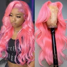 PRODUCT FEATURES Hair Material: Virgin Human Hair Wigs, 10A Grade, No Really Shedding, No Tangle, No Bad Smell. Hair Color: Pink Body Wave Lace Front Wig Wig Density: 150% / 180% /200% Density Hair Length: 10 inch -34 inch are available Texture: Body Wave Hair, Natural Hairline, Soft, Comb Easily, Can Re-style and Color well. Lace Net: 13*4 Inch Transparent HD Lace, Pre-plucked with Baby Hair, Natural Hairline  SHIPPING & RETURNS& SERVICES Shipping: Your wig usually will be shipped with in 24-48 Wet And Wavy Lace Front Wig Colored, Front Lace Human Hair Pink Wig, Pink Front Lace Wig, 3 Toned Pink Wig, Pink Hd Lace Wig, Pink Hd Wig, Cotton Candy Pink Lace Front Wig, Pink Ombre Wigs, Orange Frontal Wig