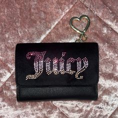 Black Juicy Couture Wallet Trendy Black Wallets For Party, Juicy Couture Bags, Black Wallet, Fancy Bags, Juicy Couture, Bag Lady, Wallet, Couture, Purses And Bags