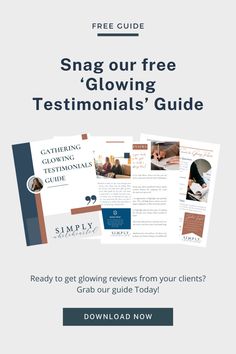 the free guide to get your testimonals'guide