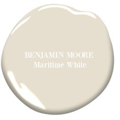 a white paint with the words, benjamin moore maritimee white on it's side