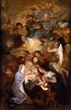 an image of a painting with angels in it