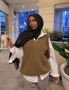 Modest Street Fashion, Hijabi Fits, Hijabi Outfit, Mode Turban, Modest Style, Muslim Outfits Casual