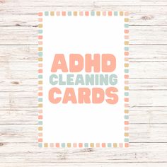 ADHD Cleaning Cards for Kids, Teens, Adults | Homeschool planning, chore cards, parent printables | Chore charts, Cleaning with ADHD - Visual Routine, Parenting Printables, Chore Chart For Toddlers, Kids Routine, Kids Routine Chart, Chore Cards, Toddler Chores, Homeschool Advice