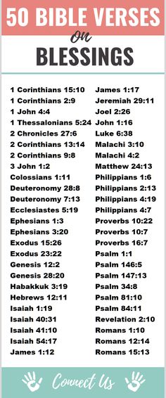 the 50 bible verses for blessings